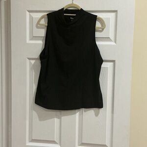 Athleta Black Sleeveless outbound Tank new w tag SZ L power of she